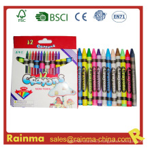 Quality and Social Audited Color Wax Crayons 12 PCS